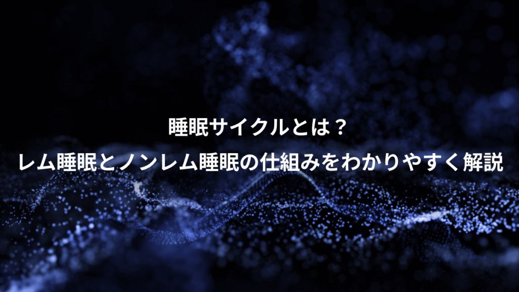 睡眠サイクルとは？、レム睡眠とノンレム睡眠の仕組みをわかりやすく解説